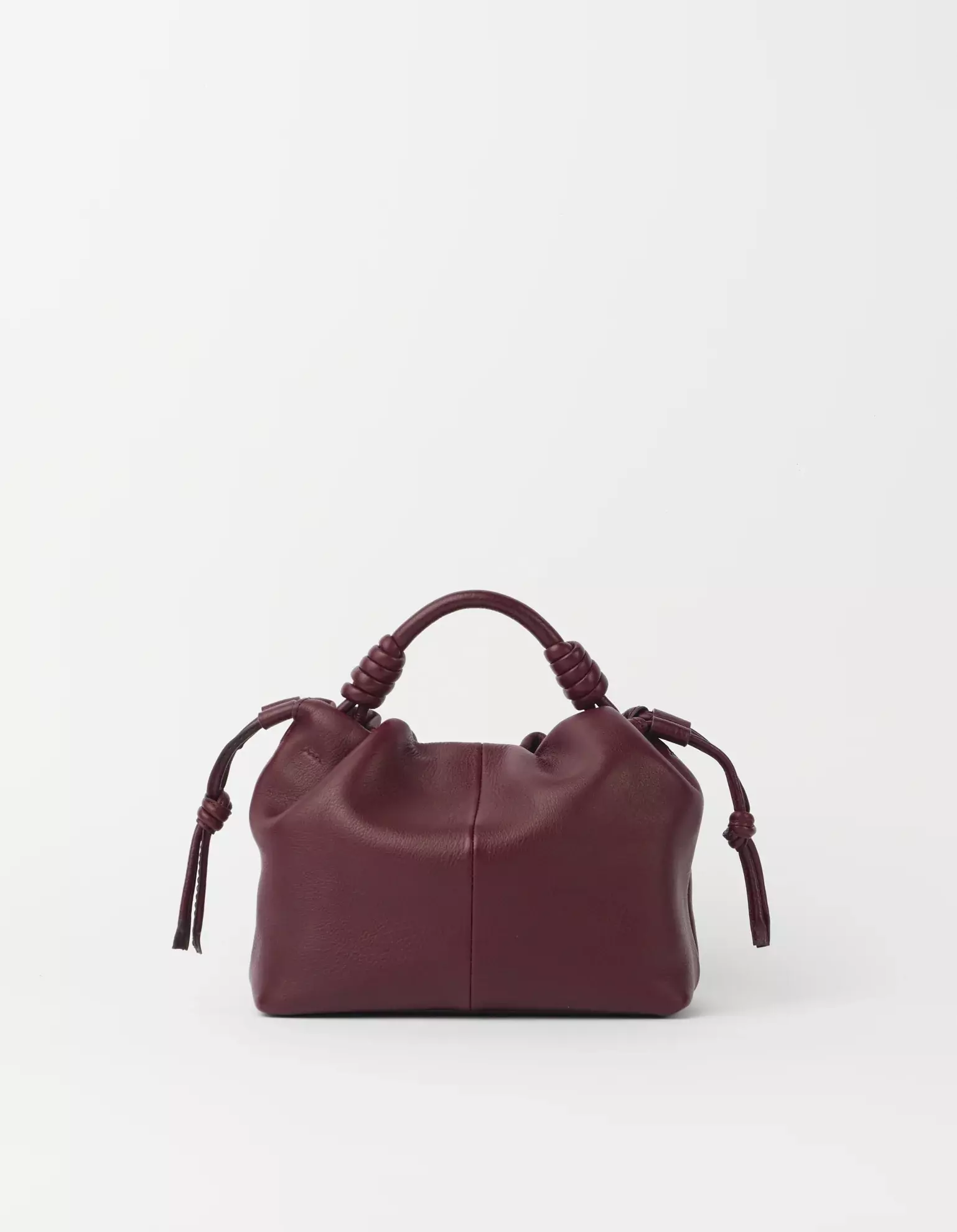 O MY BAG Kiki Mini Dark Cherry Soft Grain Ledertasche rot braun
